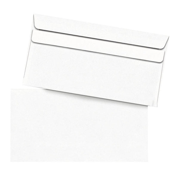 Briefumschläge mit Logo bedruckt 110x220mm weiß mit Fenster